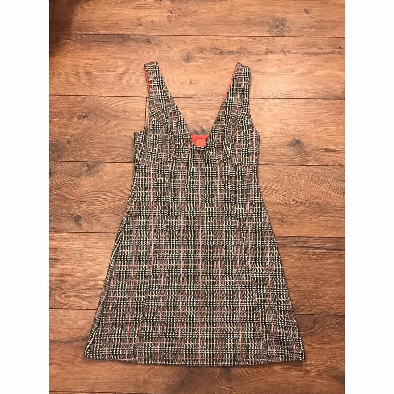 Topshop 2024 check pinafore