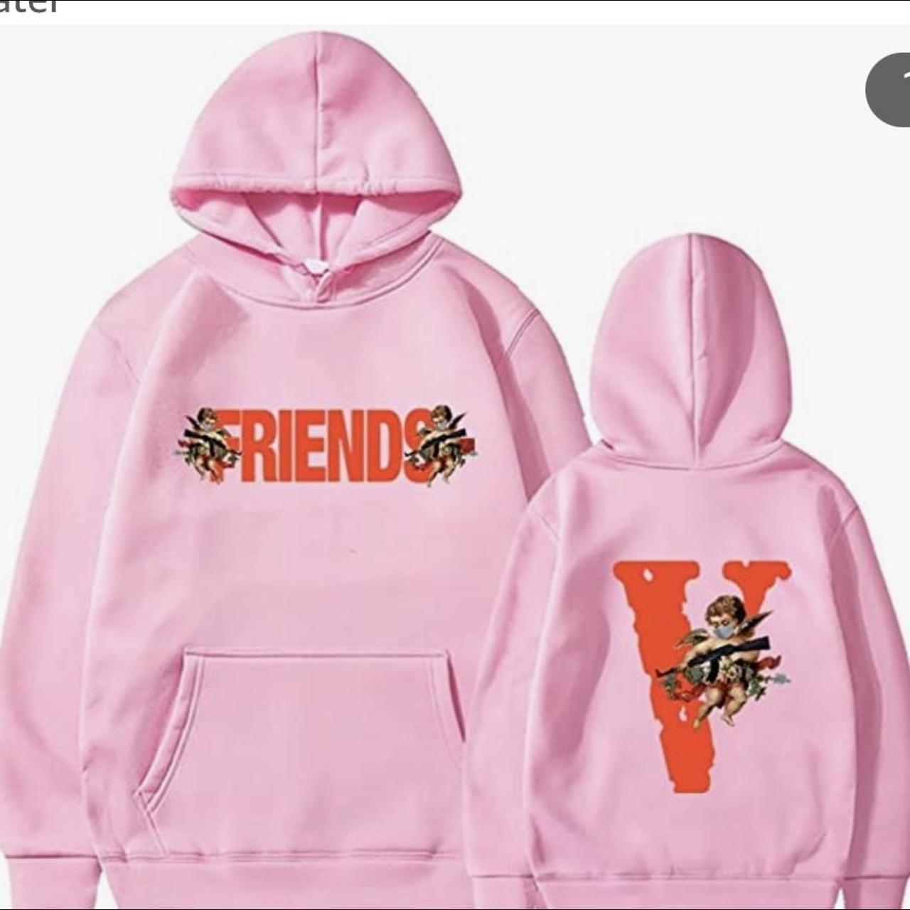 Pink discount vlone hoodie