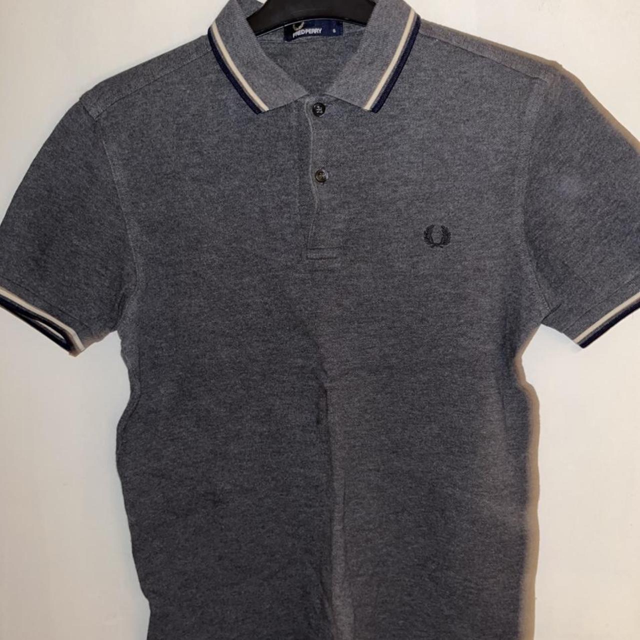 Fred Perry Men's Grey Polo-shirts | Depop