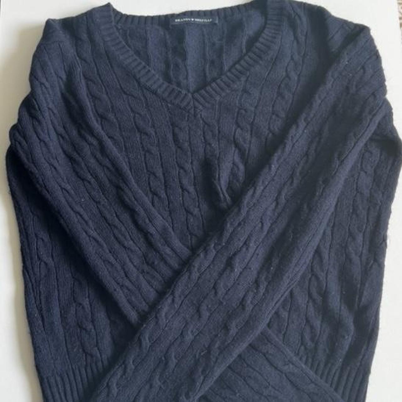 brandy Melville navy blue cable knit sweater so cute... Depop