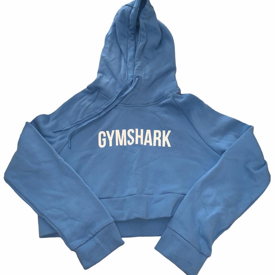 Gymshark cropped hoodie in blue. Size S. Worn once