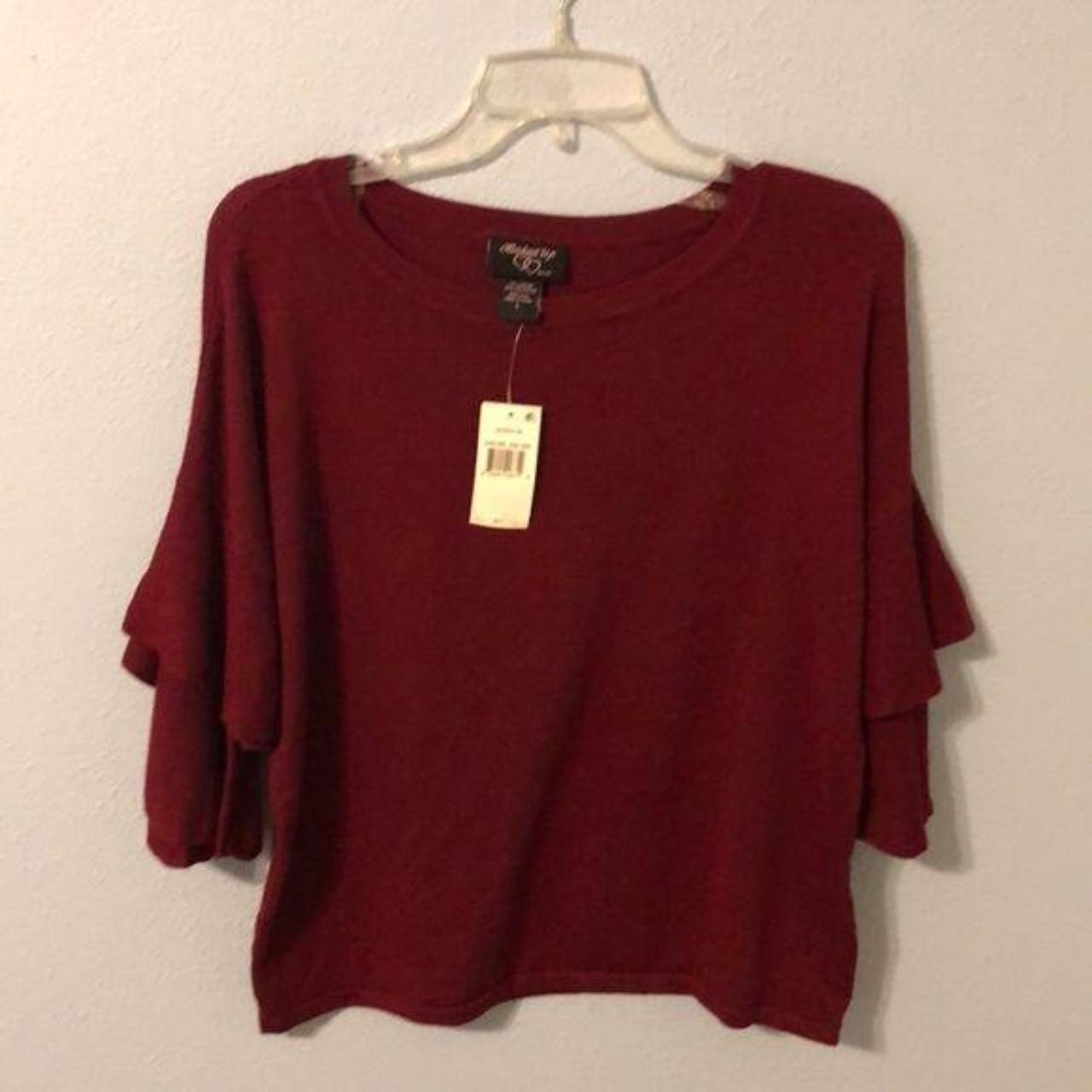 Hooked Up by IOT Women's Red and Burgundy Shirt (3)