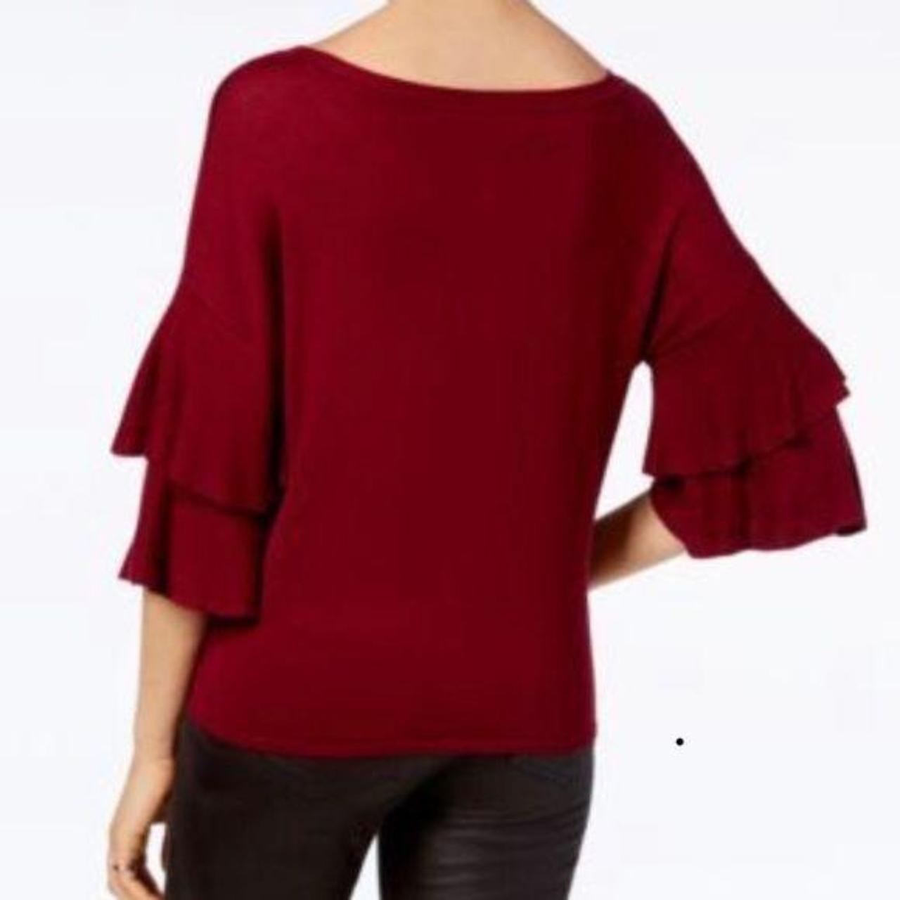 Hooked Up by IOT Women's Red and Burgundy Shirt (2)