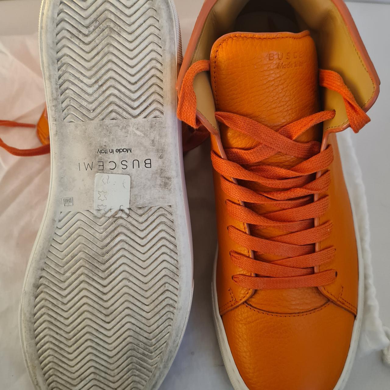 Buscemi leather sneakers orange like new. Original