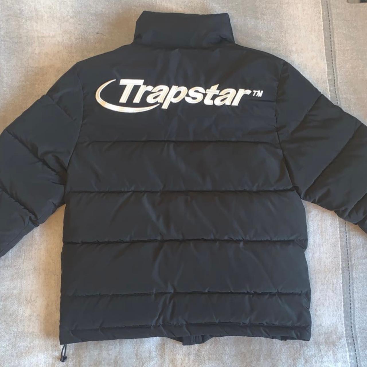 Mens Trapstar Hyperdrive black puffer jacket/coat, - Depop