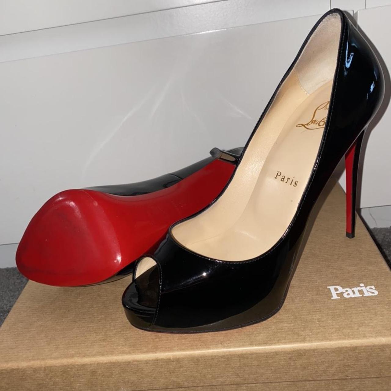 Genuine louboutin very prive 120 patent heels👠 Worn... - Depop