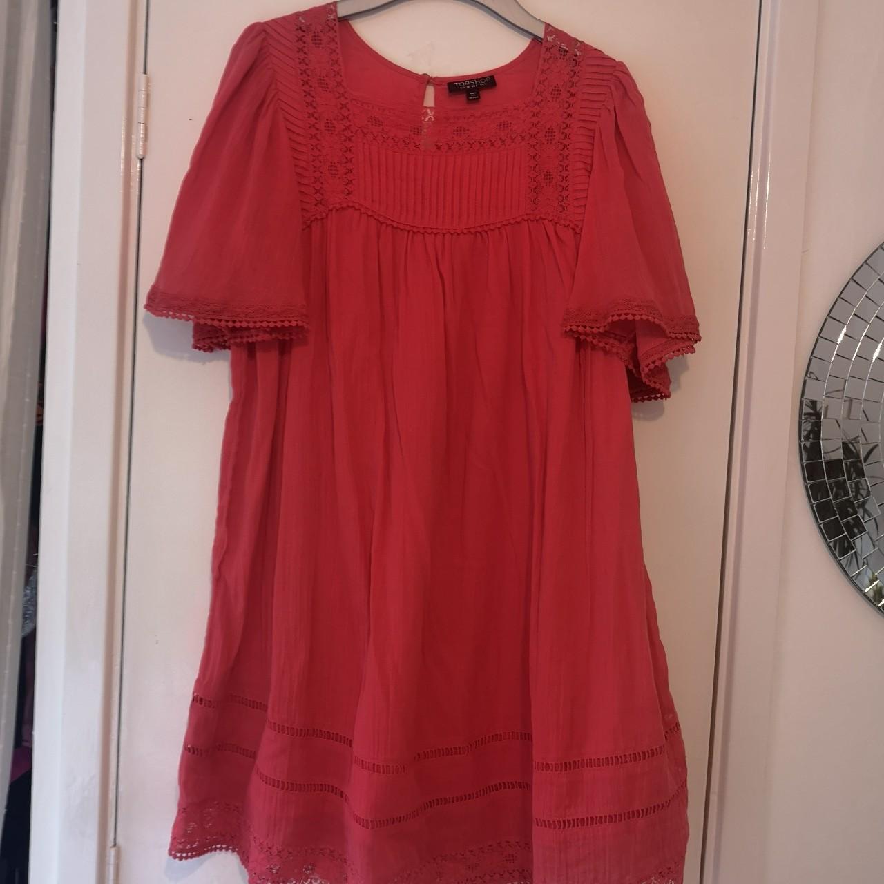 Topshop red smock on sale dress