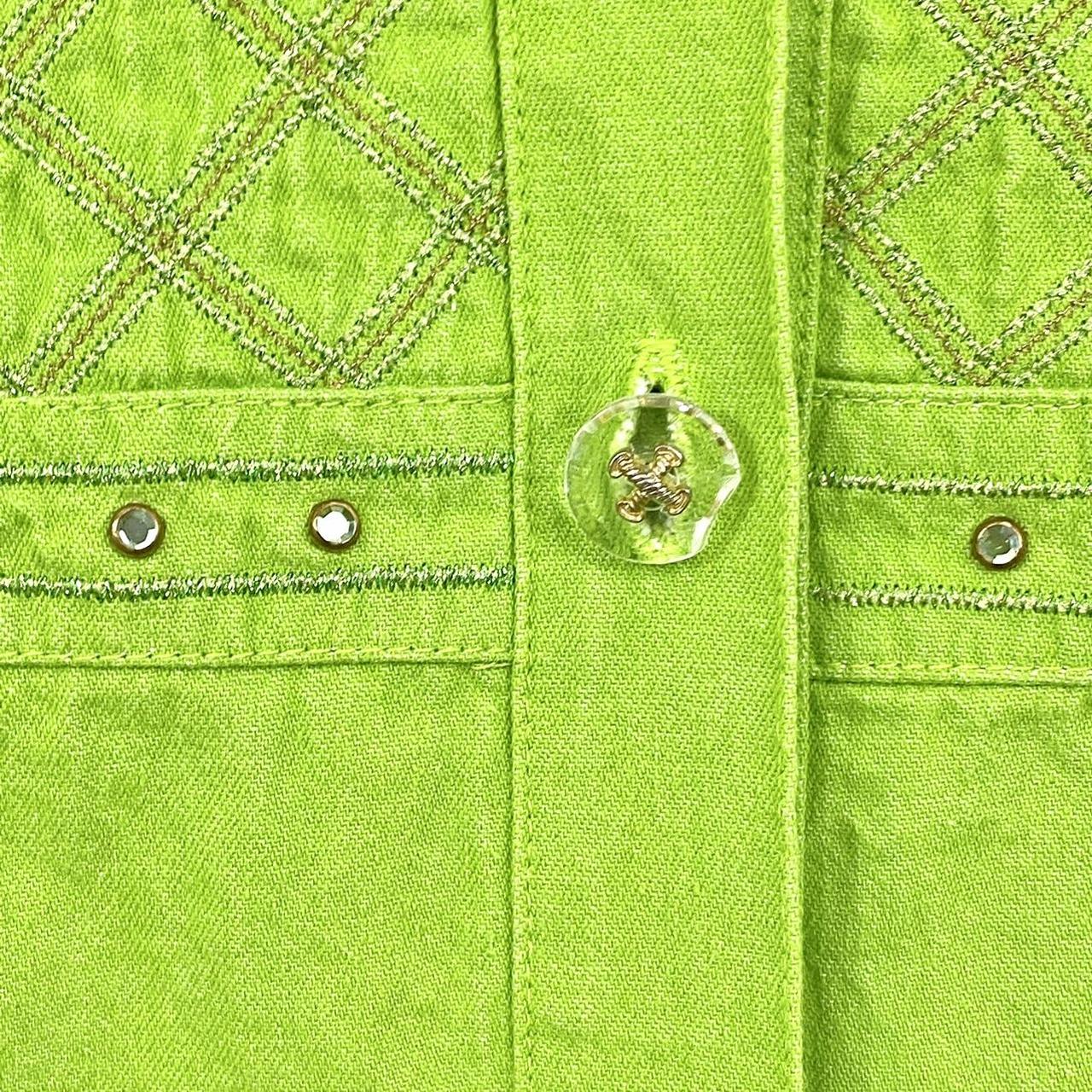 American Vintage Women's Green and Gold Jacket Depop