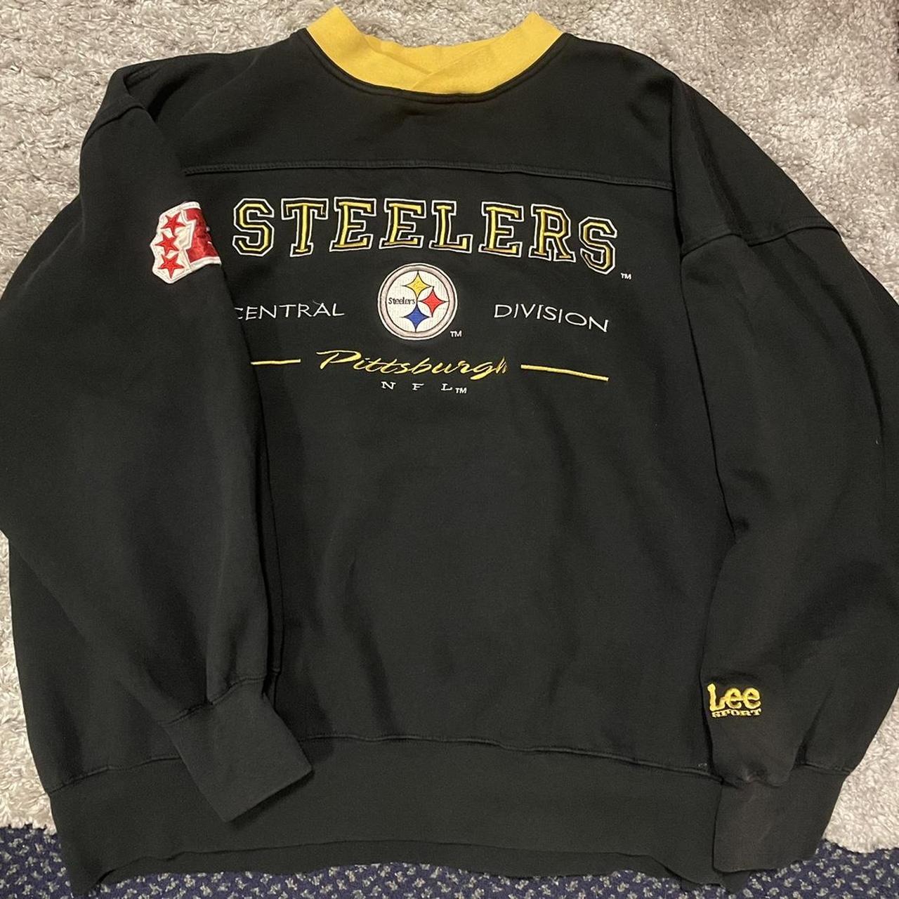 Vintage Lee Sport NFL Pittsburgh Steelers Grey Sweatshirt