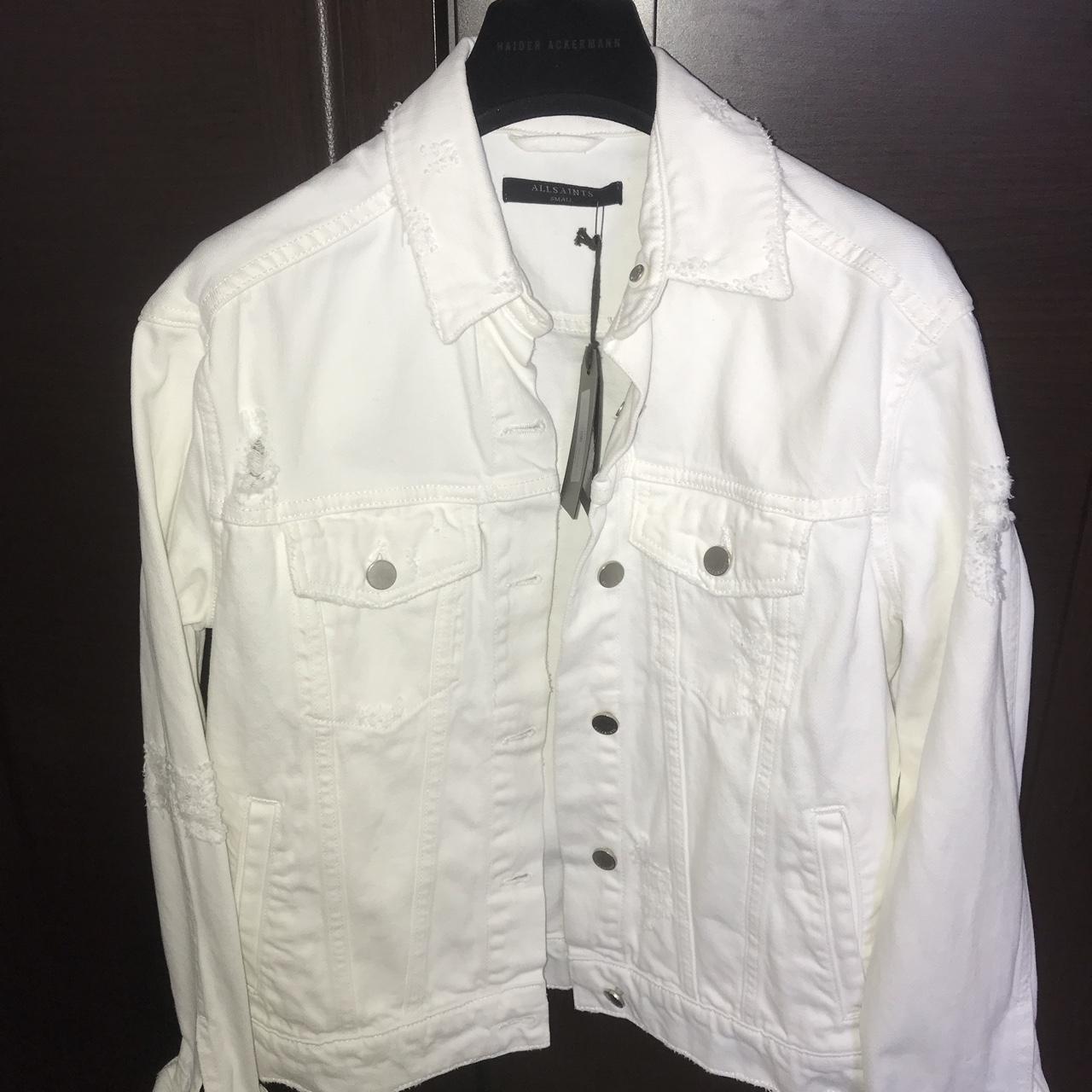 All Saints Elm White Denim Jacket Brand New Tags