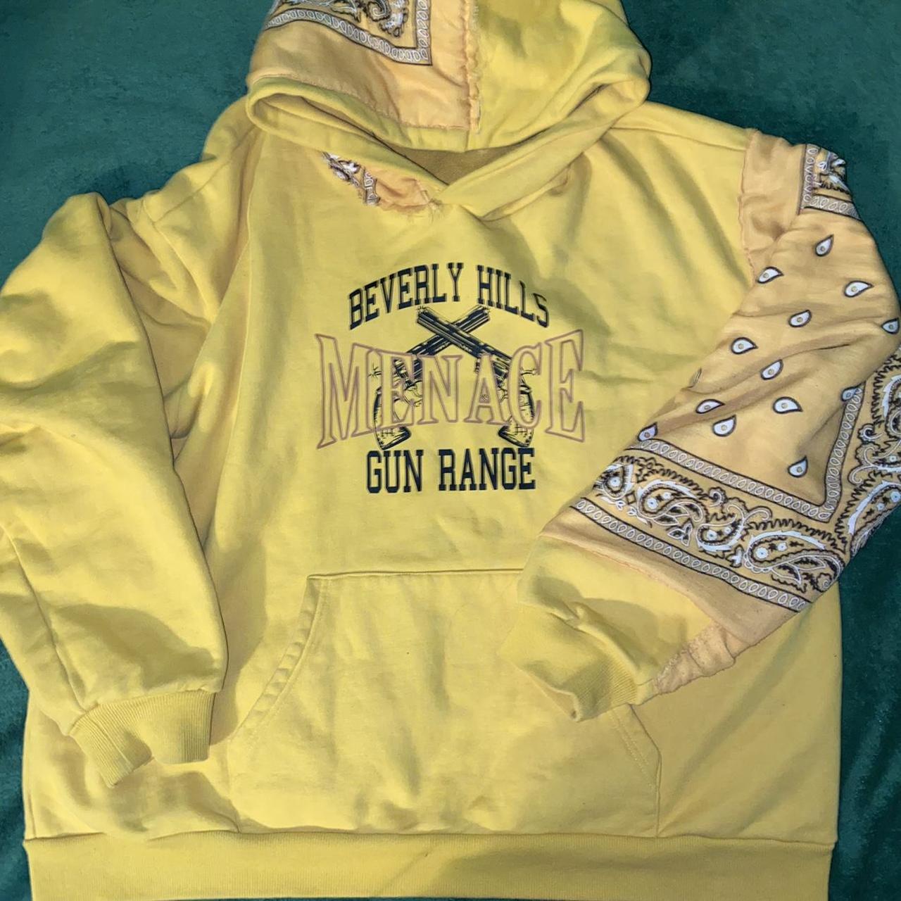Hype Men's Yellow and Black Hoodie