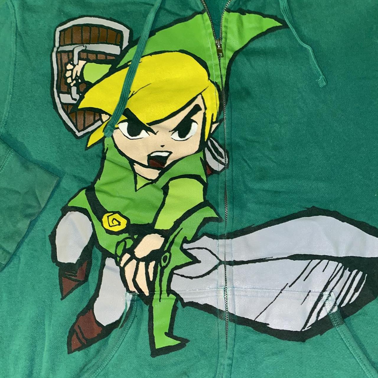 Nintendo Men's Green Hoodie | Depop