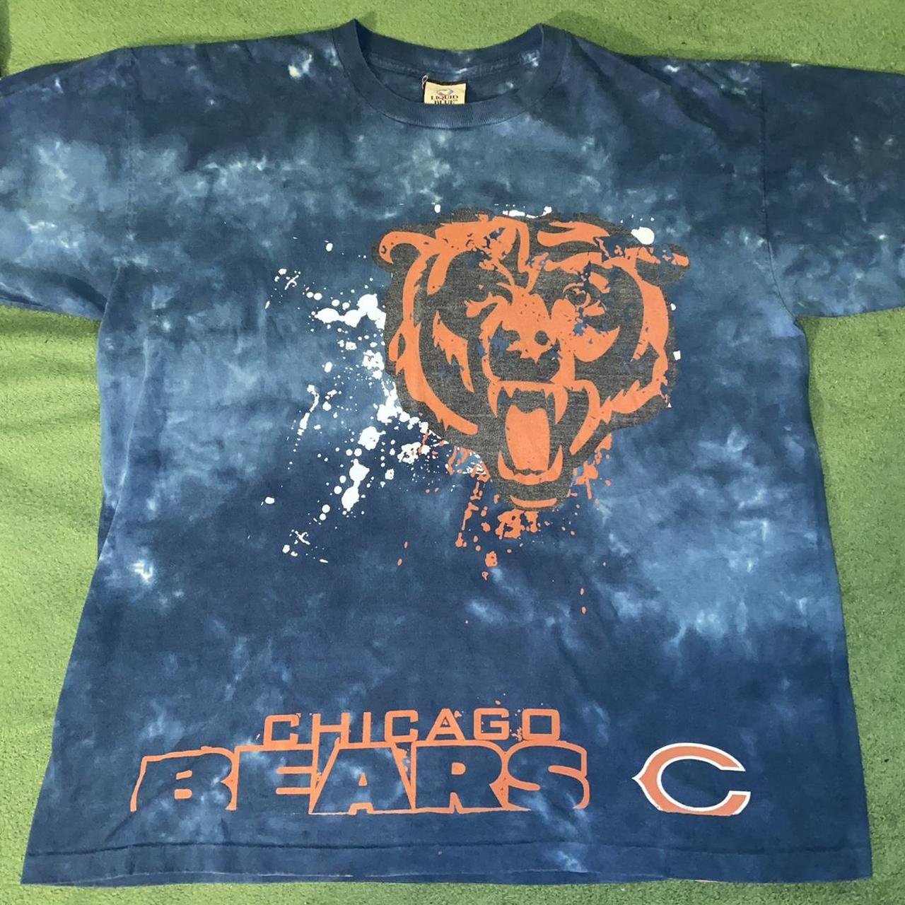 Liquid Blue Chicago Bears Tie-dye T-Shirt 90s Made In USA L