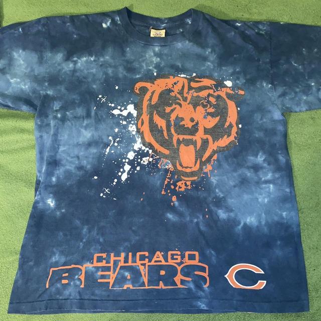 Liquid Blue Chicago Bears Tie-dye T-Shirt 90s Made In USA L Vintage White  Tag