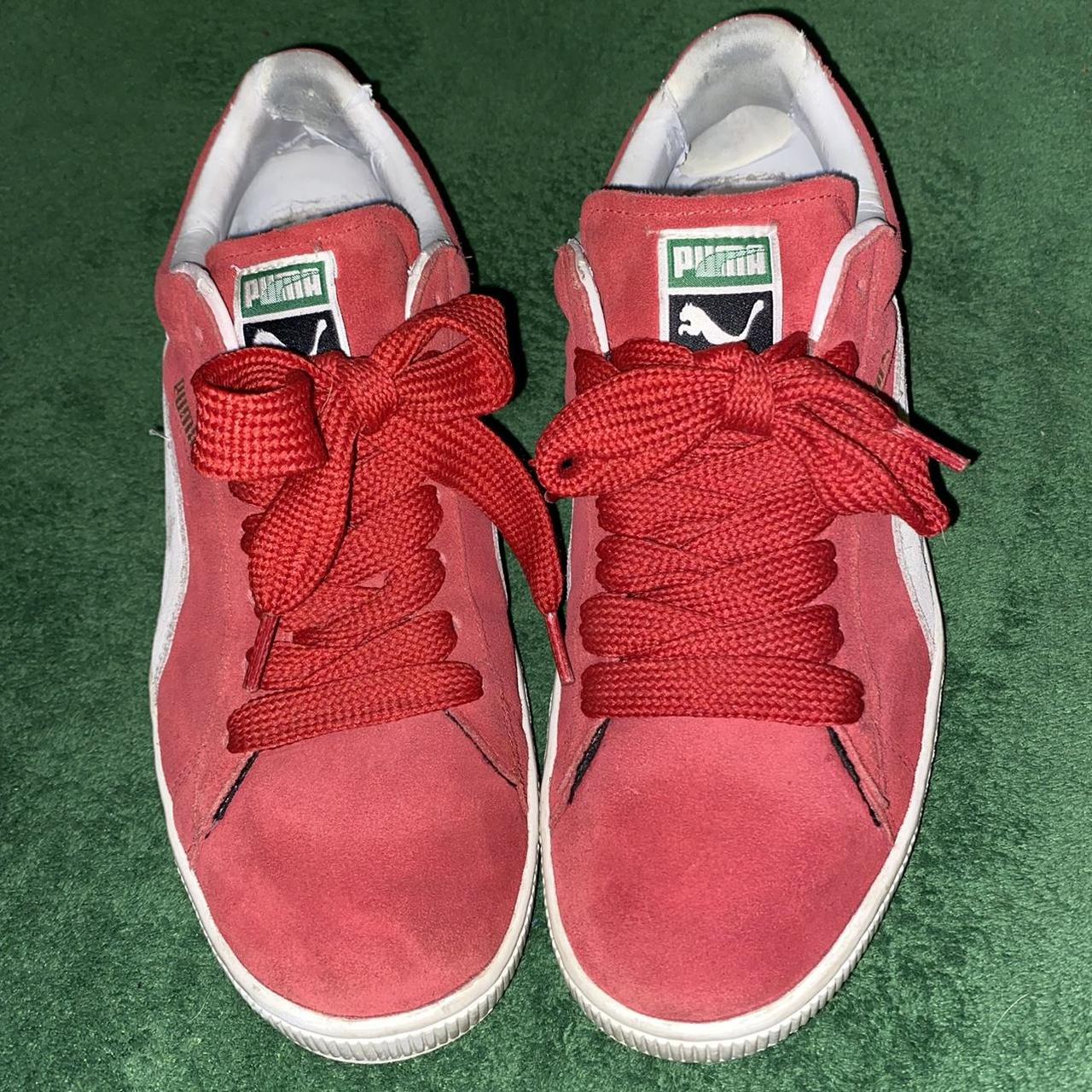 Super clean red Puma skate shoes. Super nice... Depop