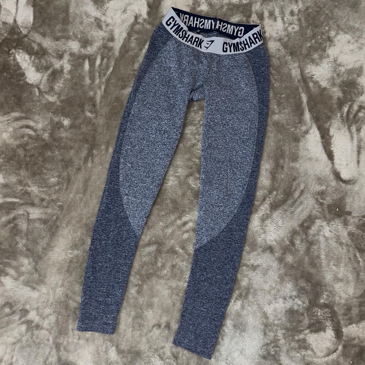 GYMSHARK FLEX LEGGINGS - SMALL Sapphire Blue Marl... - Depop