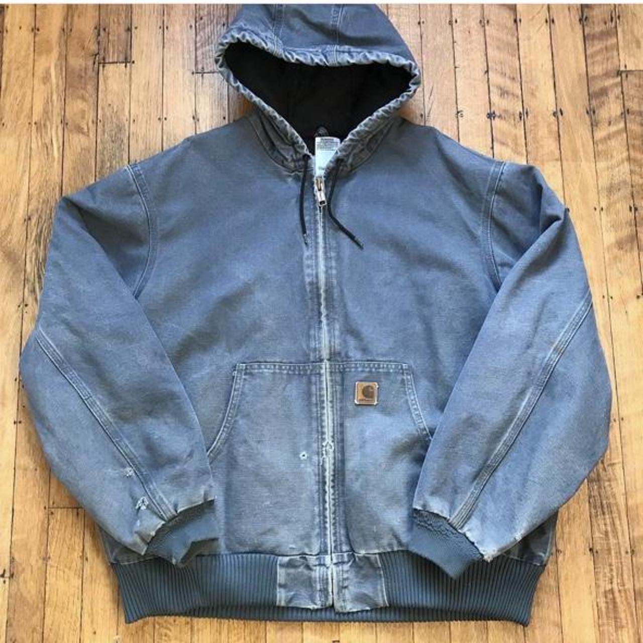 Grey Carhartt Jacket Sz XL - Depop