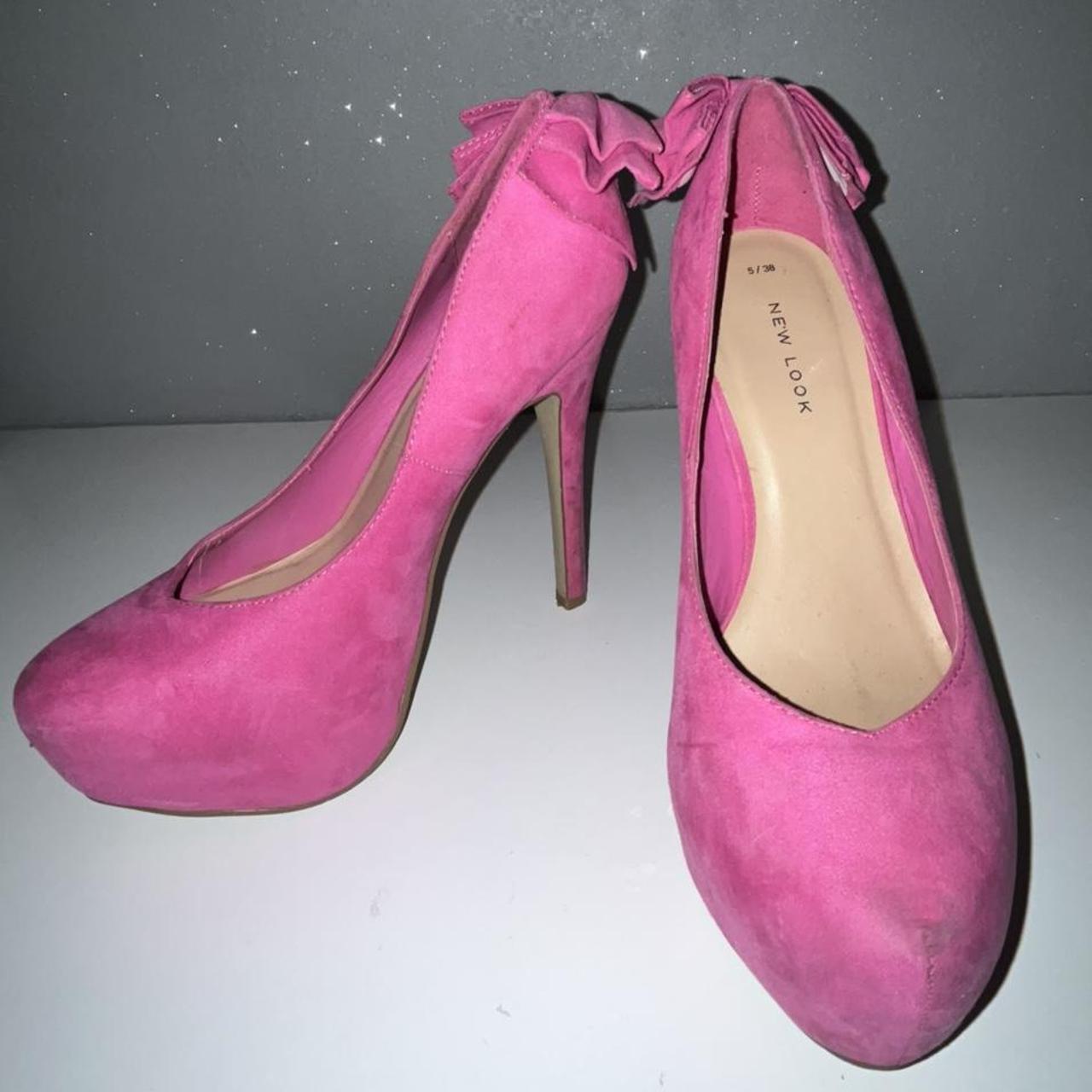 Platform pink heels #pinkheels #platform #newlook - Depop