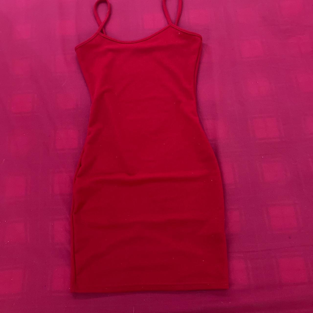 PrettyLittleThing Women's Red Dress | Depop