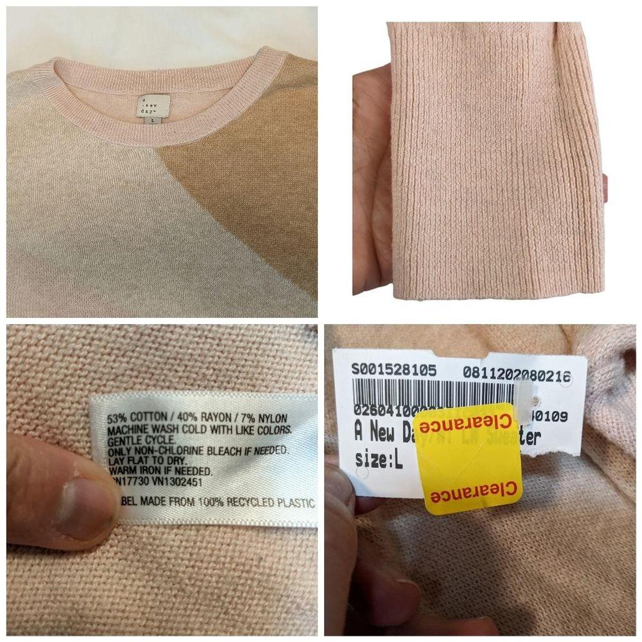nwt-a-new-day-pink-sweater-color-block-sz-woman-s-depop