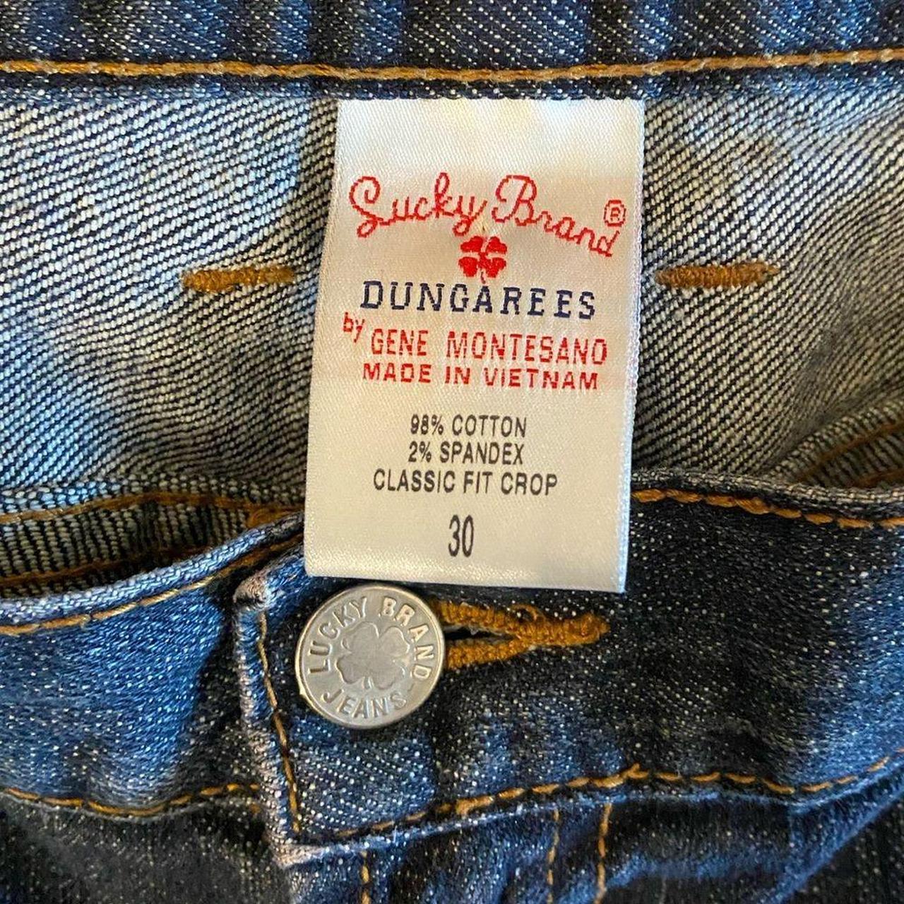 Lucky Brand Dungarees Classic Fit Crop Dark Denim - Depop