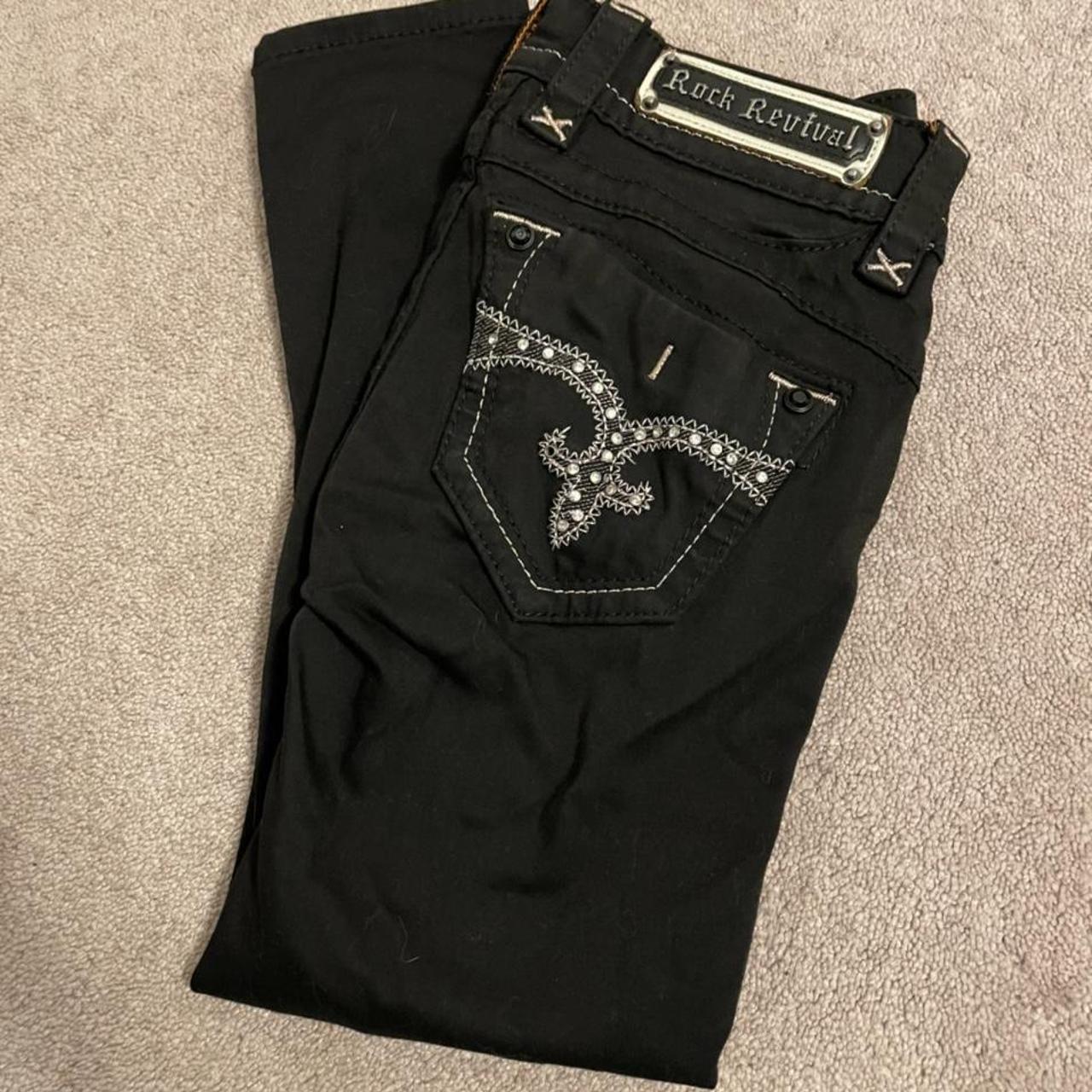 Rock revival jeans size 27 style is skinny crop.... Depop