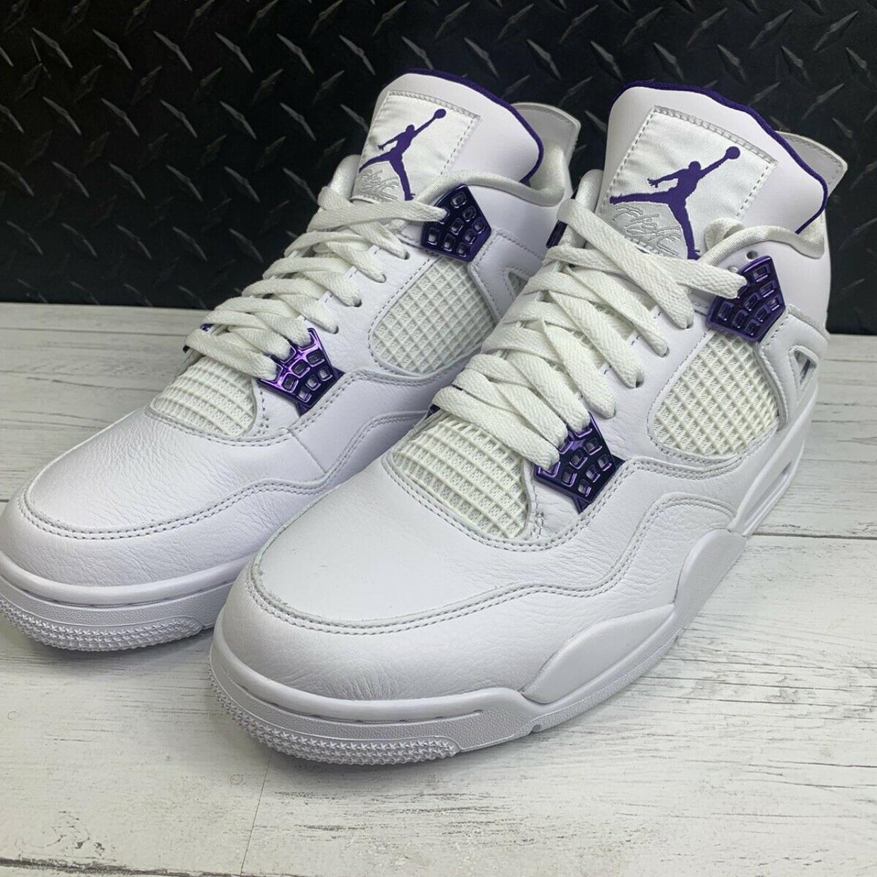jordan 4 white and purple