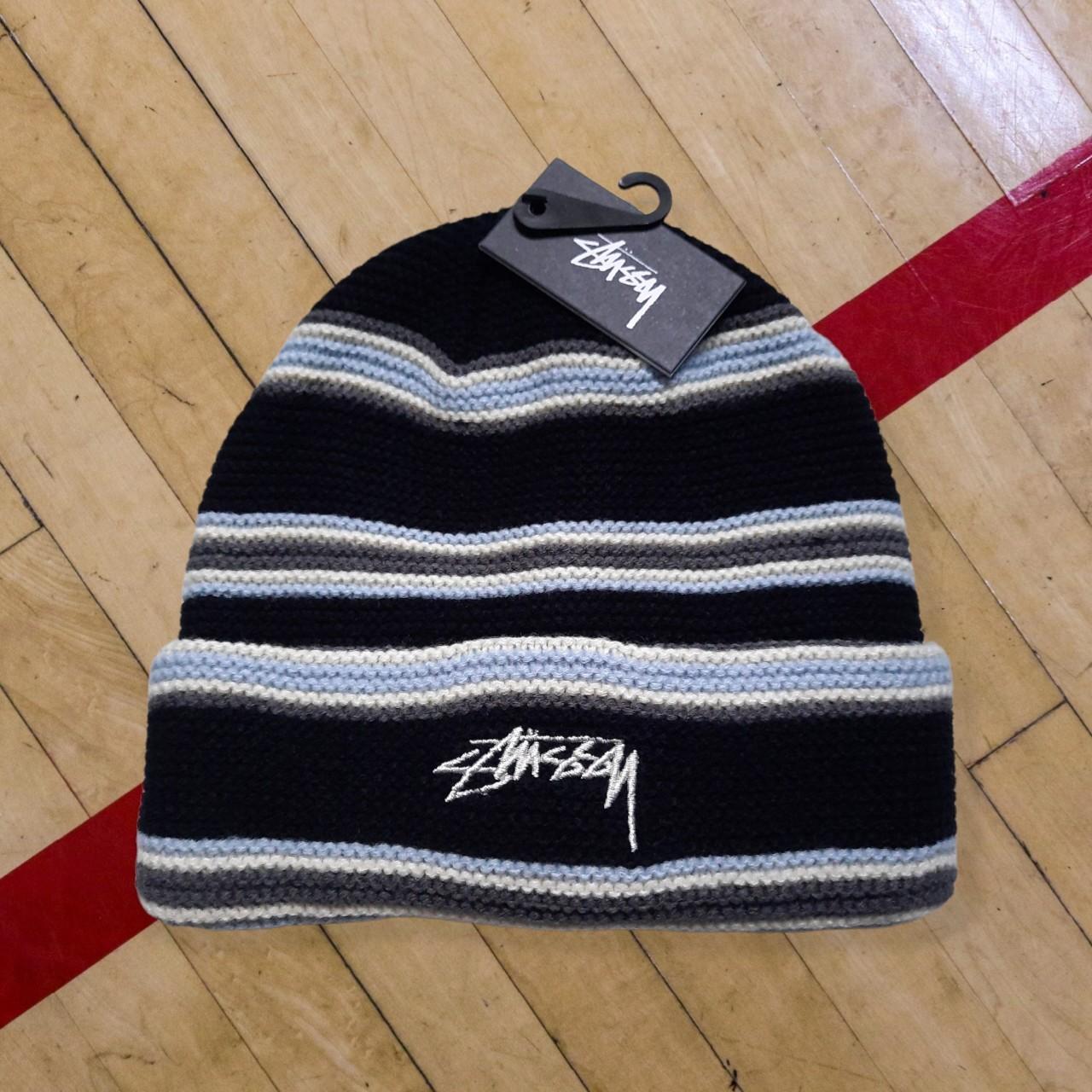 Stussy Triple Stripe Cuff Beanie - Burgundy | Flatspot