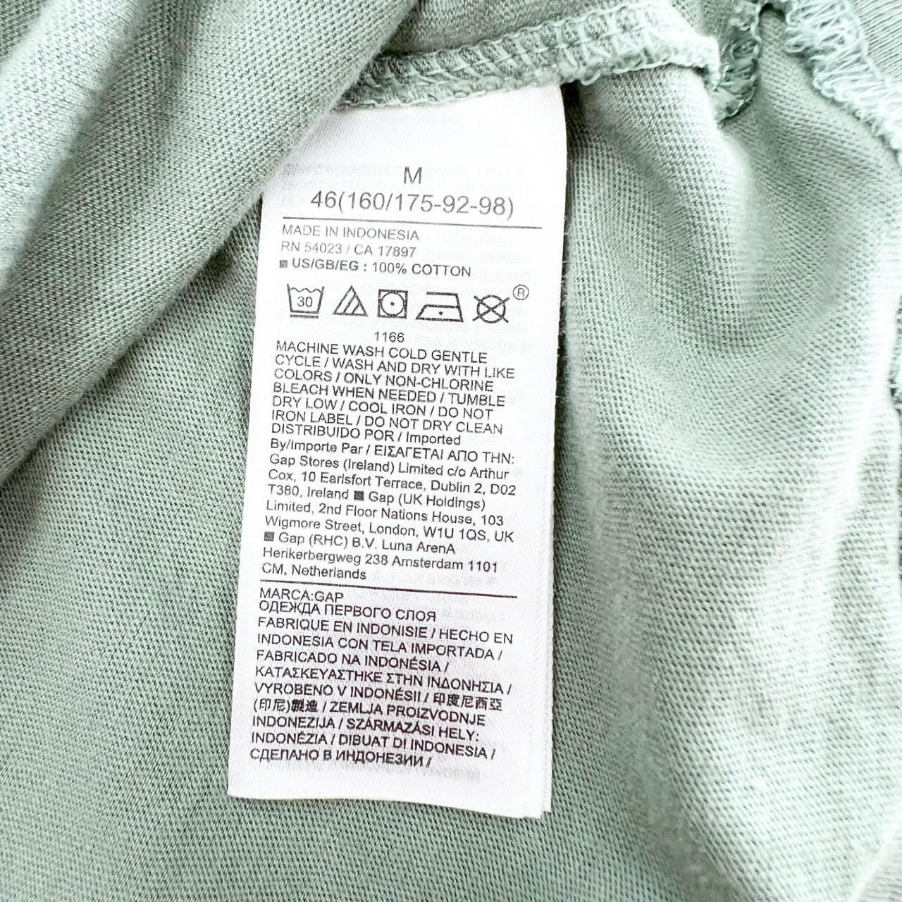 Gap Women's Olive Green Organic Cotton V Neck Casual... - Depop