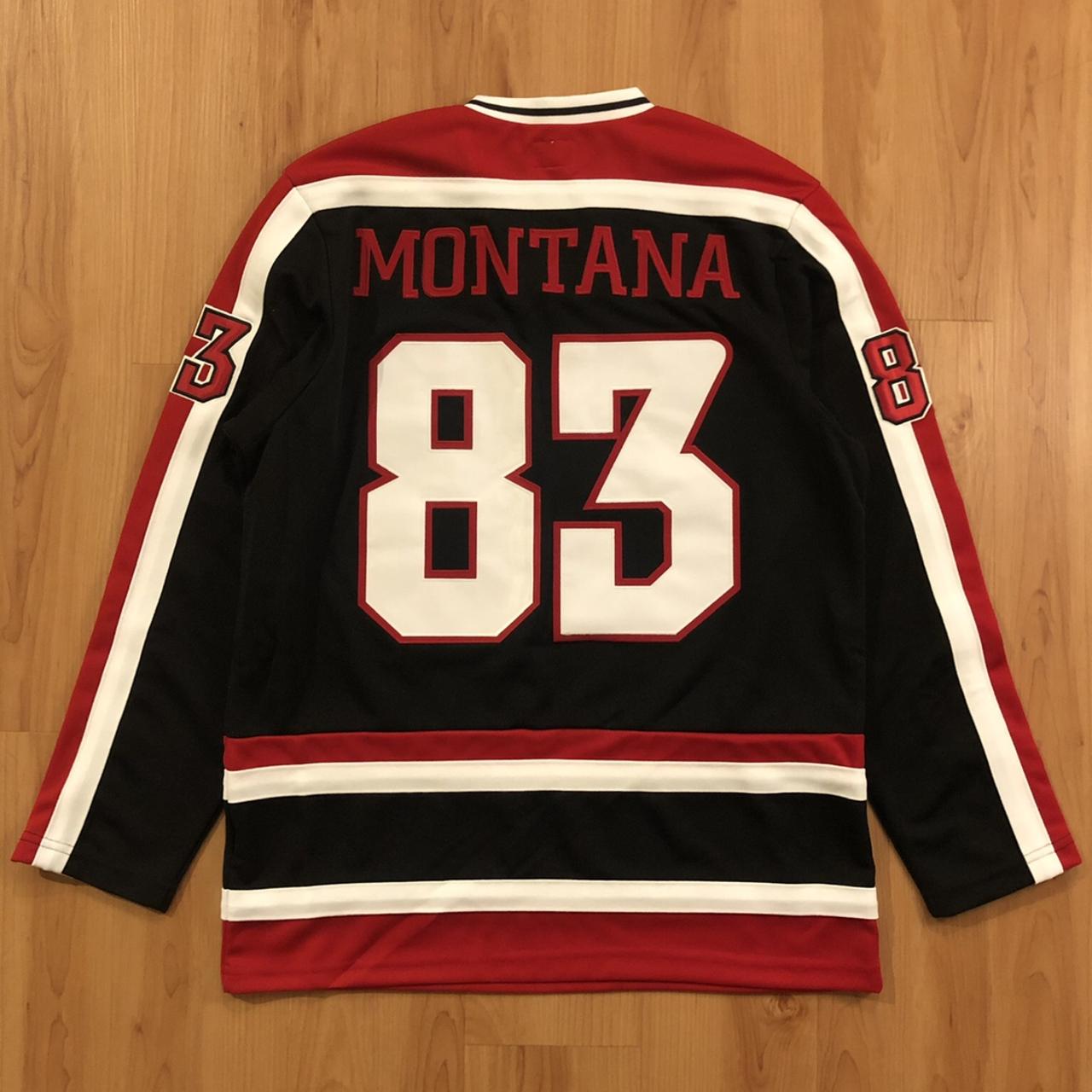 Supreme Black Scarface Embroidered Synthetic Paneled Hockey Jersey L Supreme