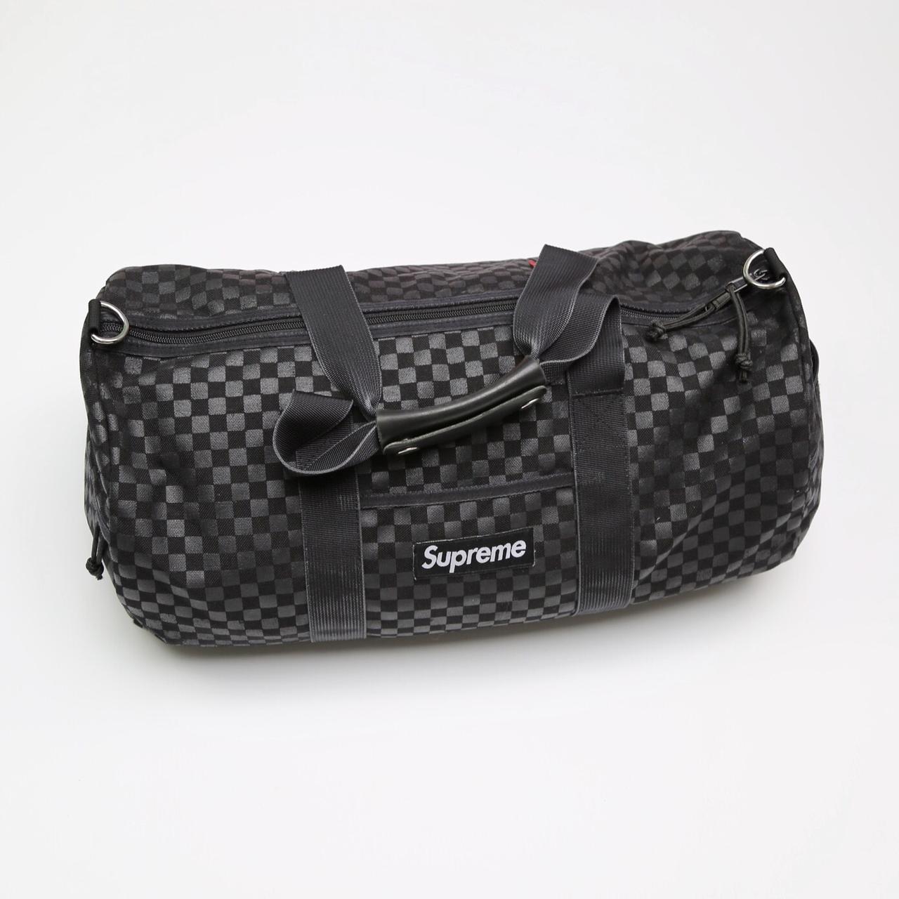 Supreme 2011 Damier Checkered Duffle Bag Black - - Depop