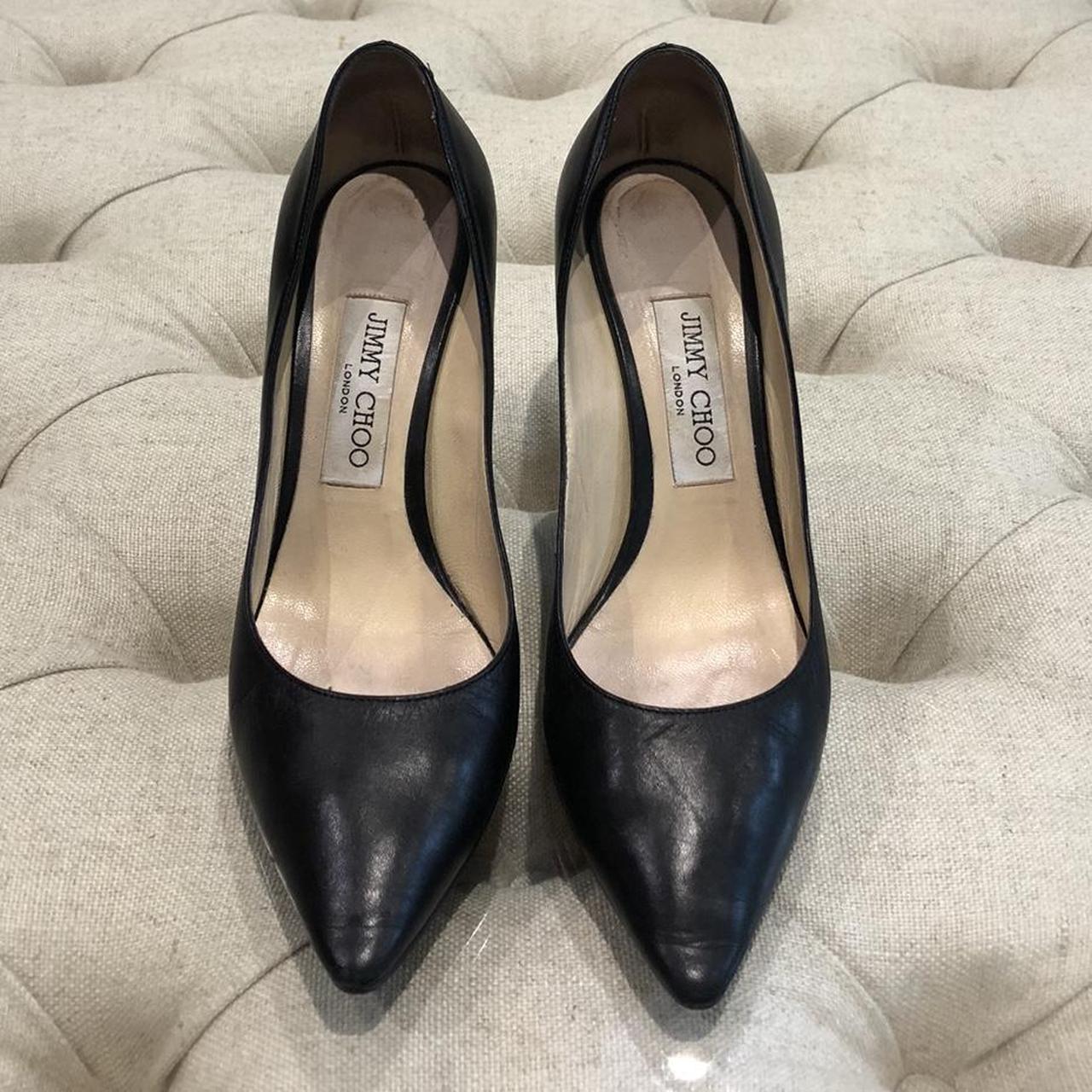 Jimmy Choo Women's Black Courts | Depop