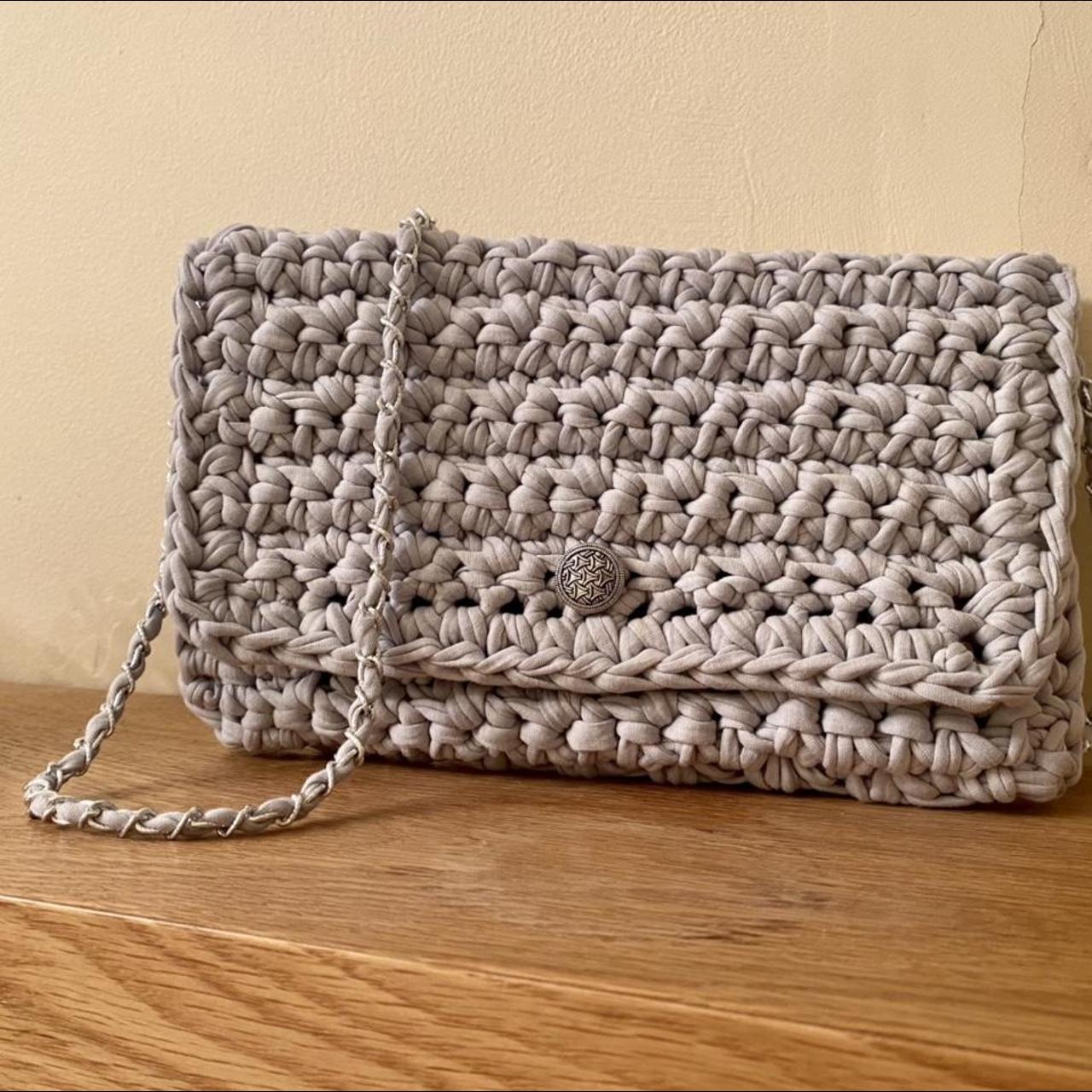 Handmade Crochet Bag Handmade crochet bag with... - Depop