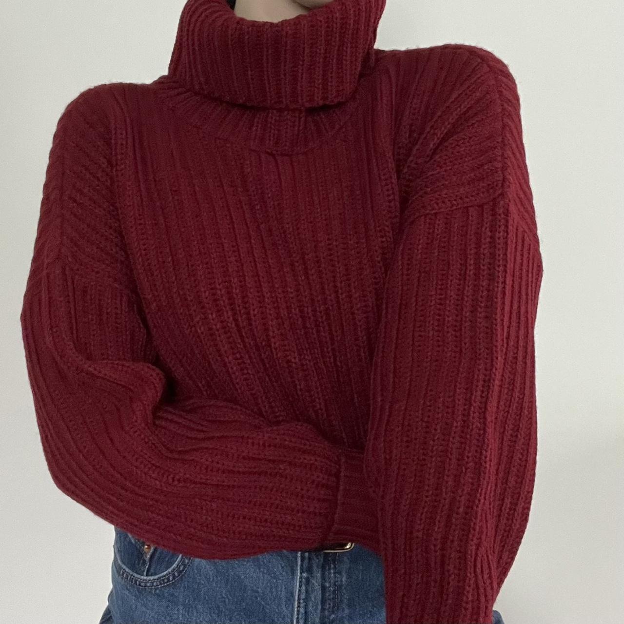 Deep red outlet sweater