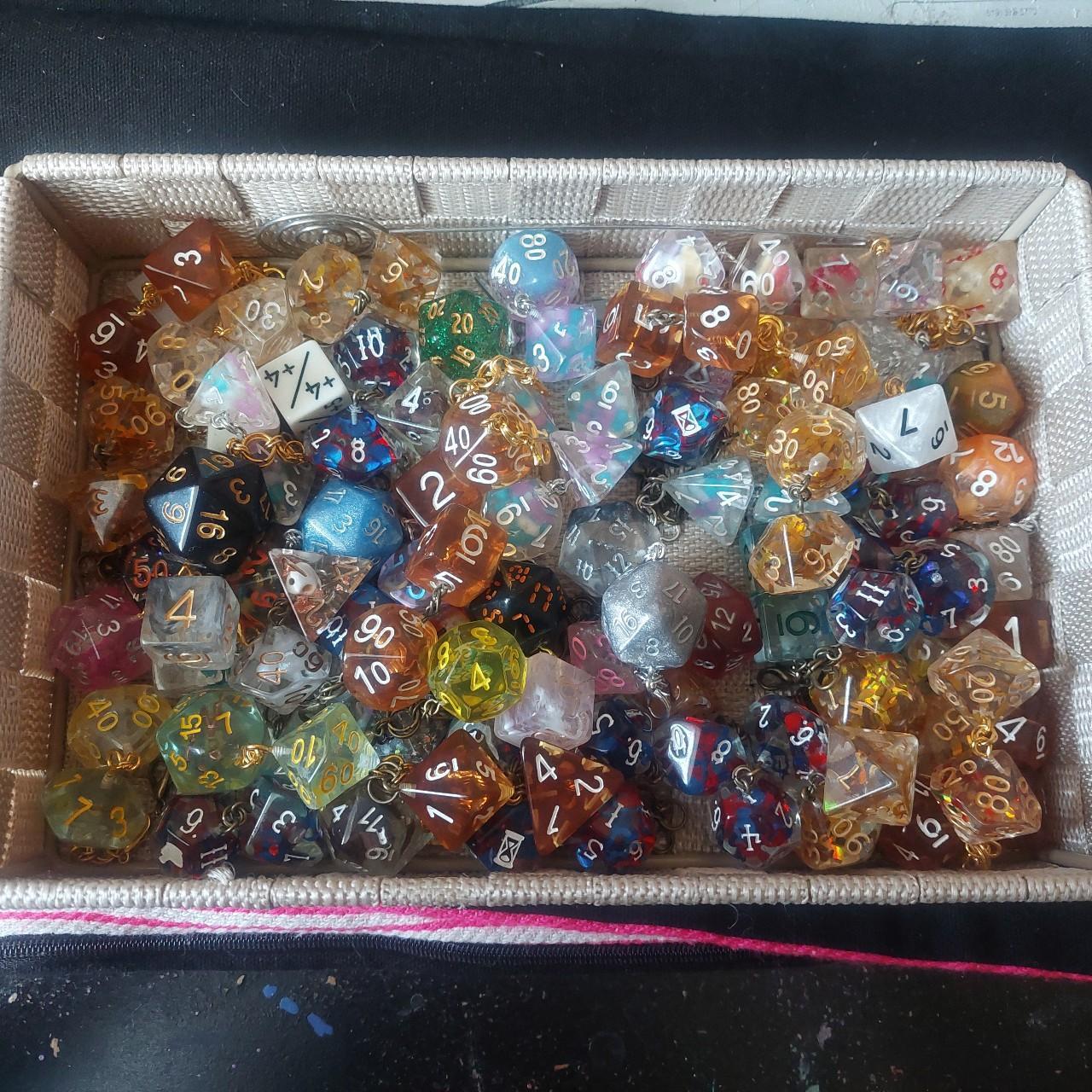 DnD Dice Charm Keychain !!! °Handmade DnD Dice... Depop