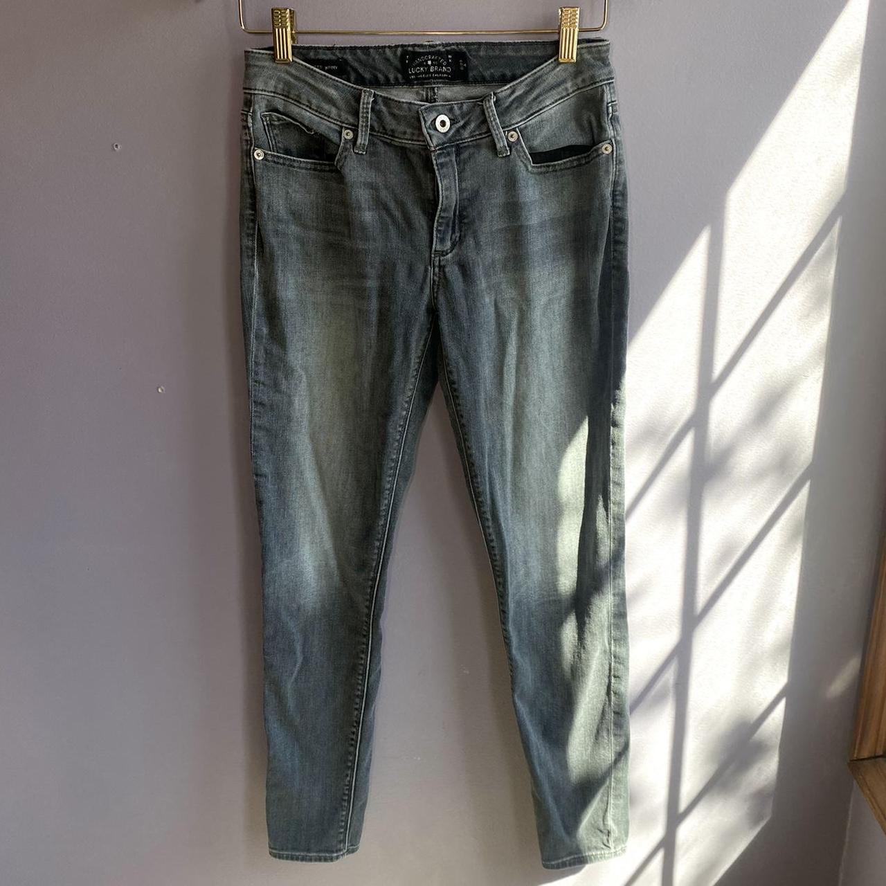 Lucky Brand Women's Grey and Silver Jeans | Depop