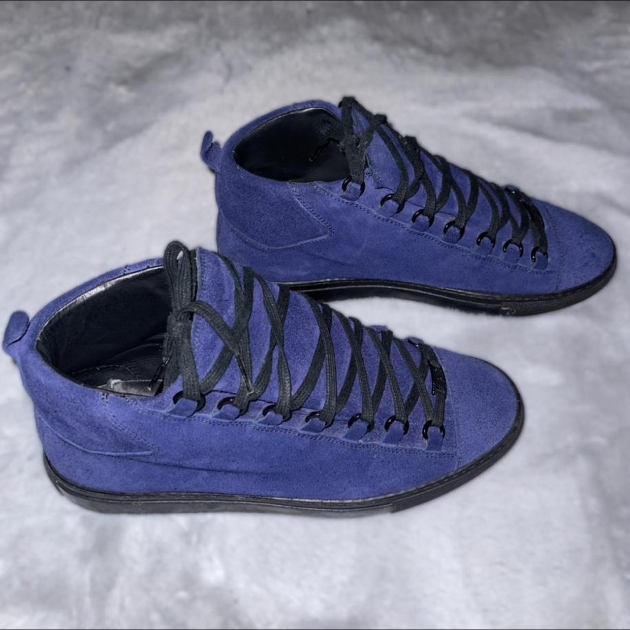 Balenciaga arena hot sale blue suede