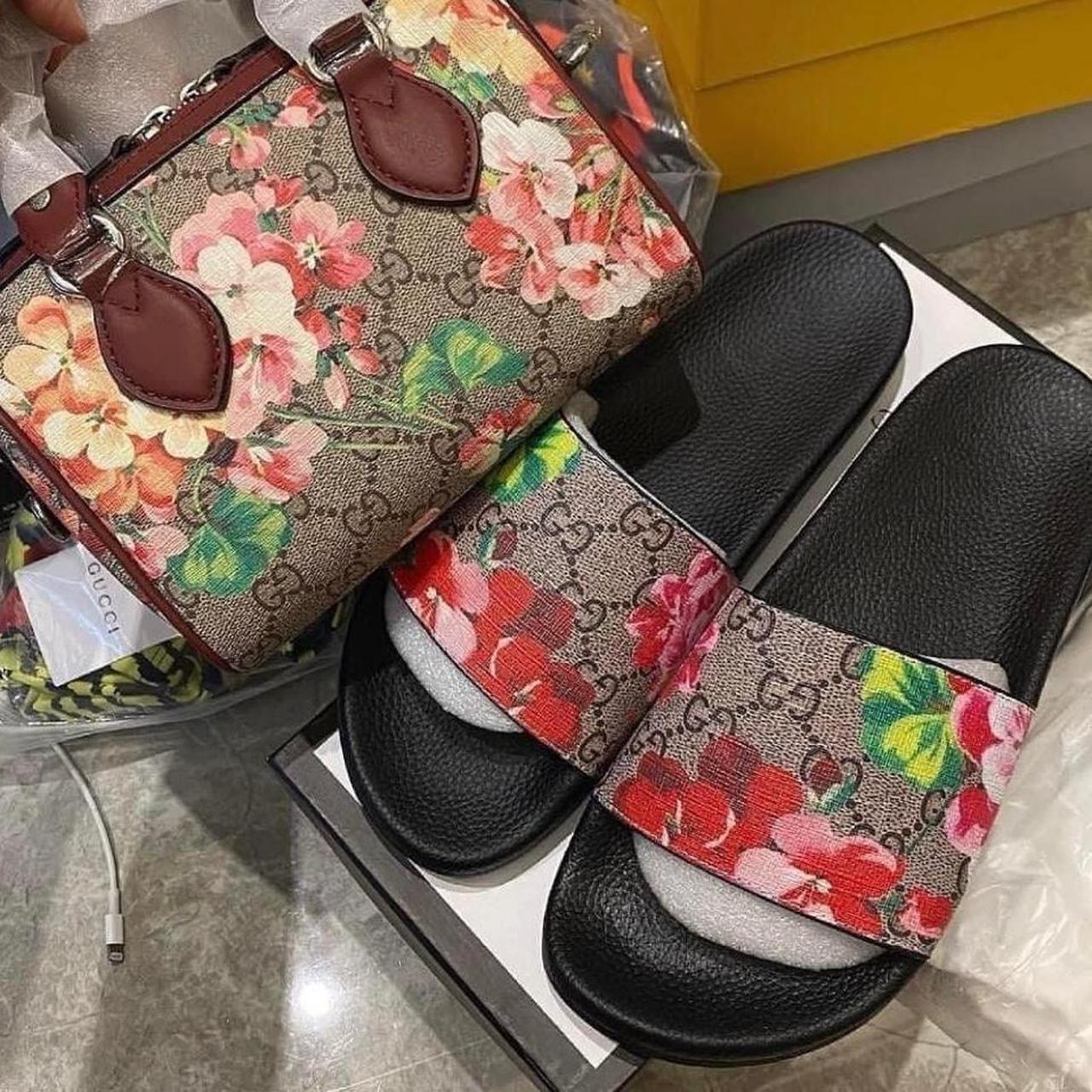 gucci slides and matching bag