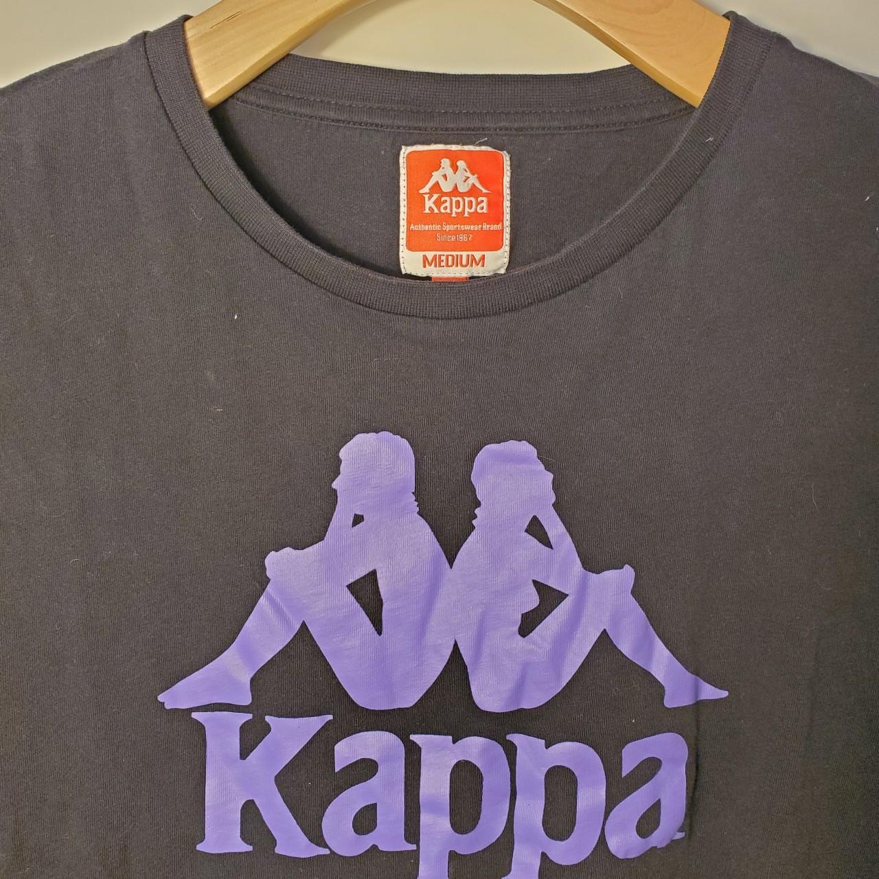 Shops black and purple kappa shirt