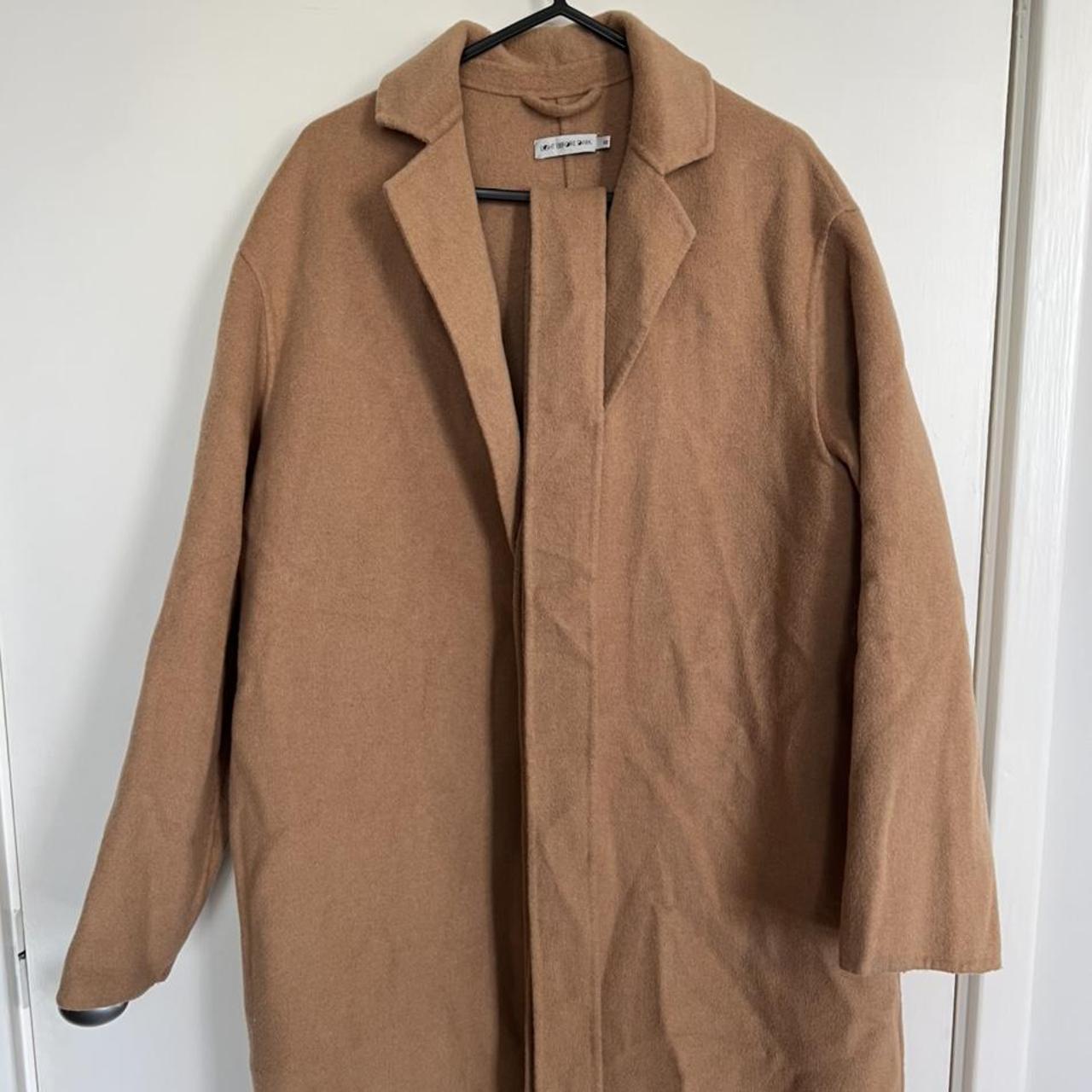 Light Before Dark Women's Tan and Brown Coat | Depop