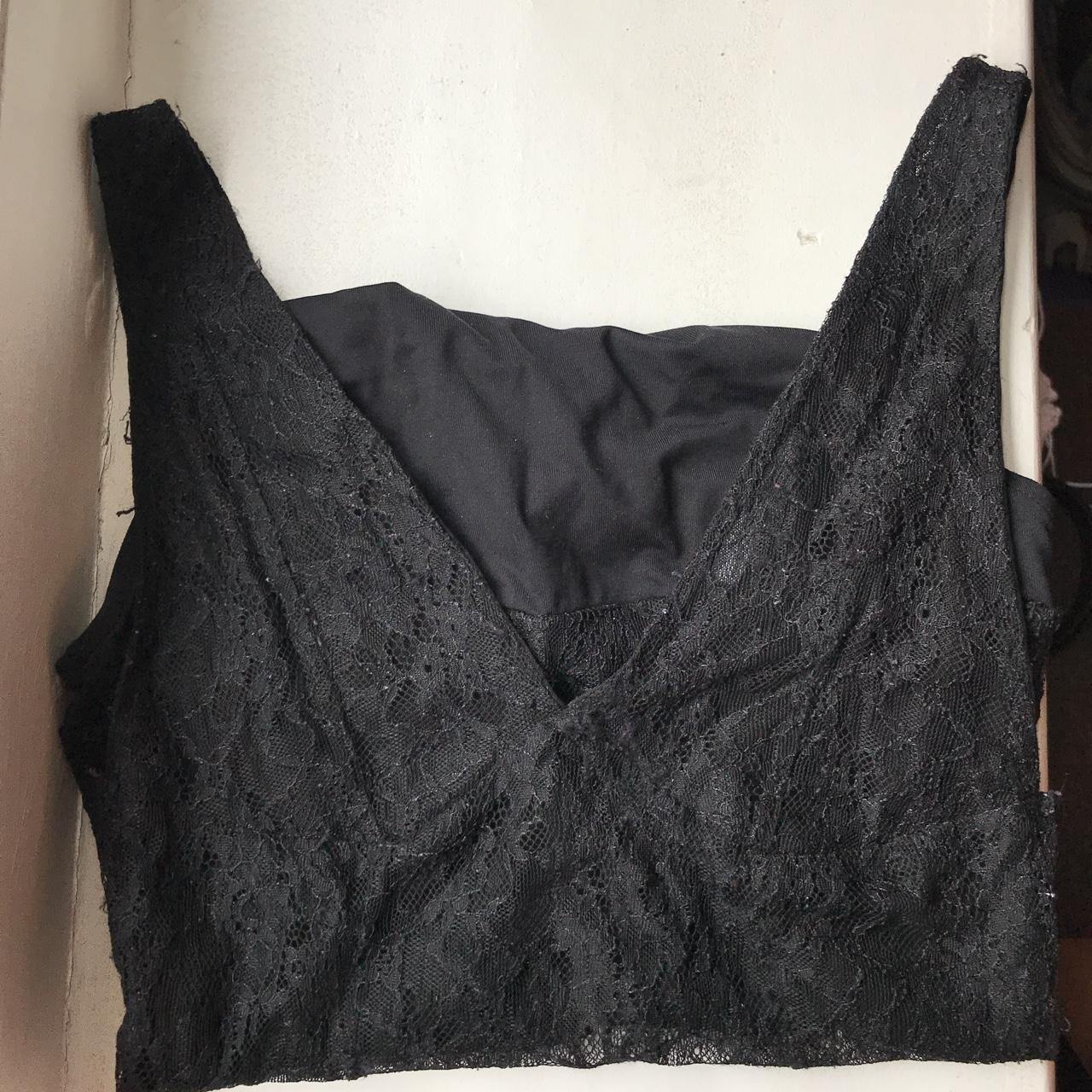 Zara bodysuit black Lacey super flattering low cut... - Depop