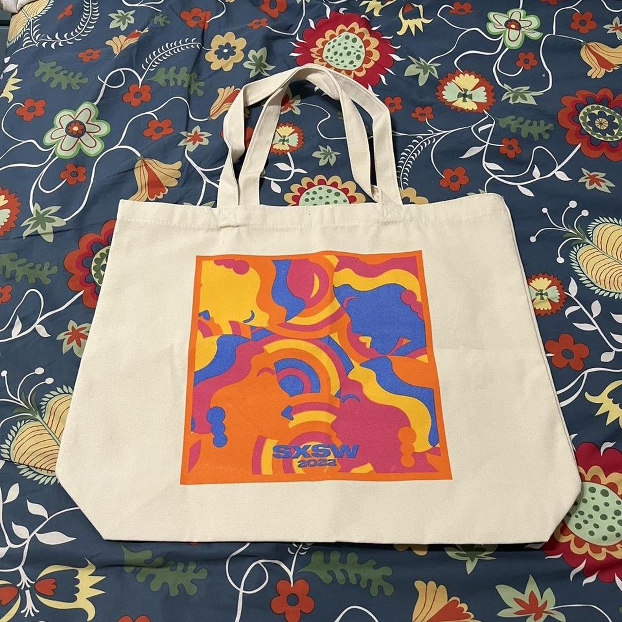 SXSW 2022 Tote Bag Fun, colorful souvenir tote from... - Depop