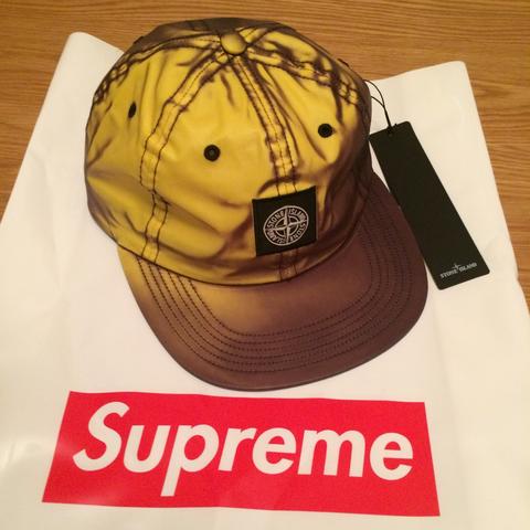 Supreme X stone island heat reactive six 6 panel hat... - Depop