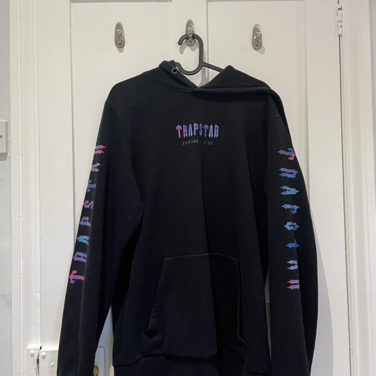 Trap star hoodie With purple galaxy logo Size Medium... Depop
