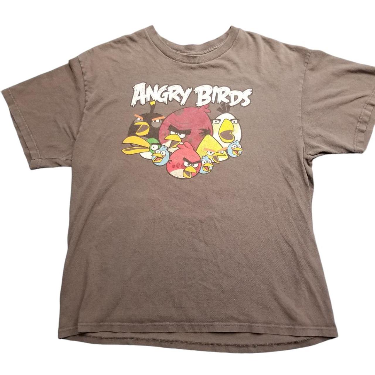 Angry Birds & Pigs Kids T-shirt. Shirt sleeve black - Depop