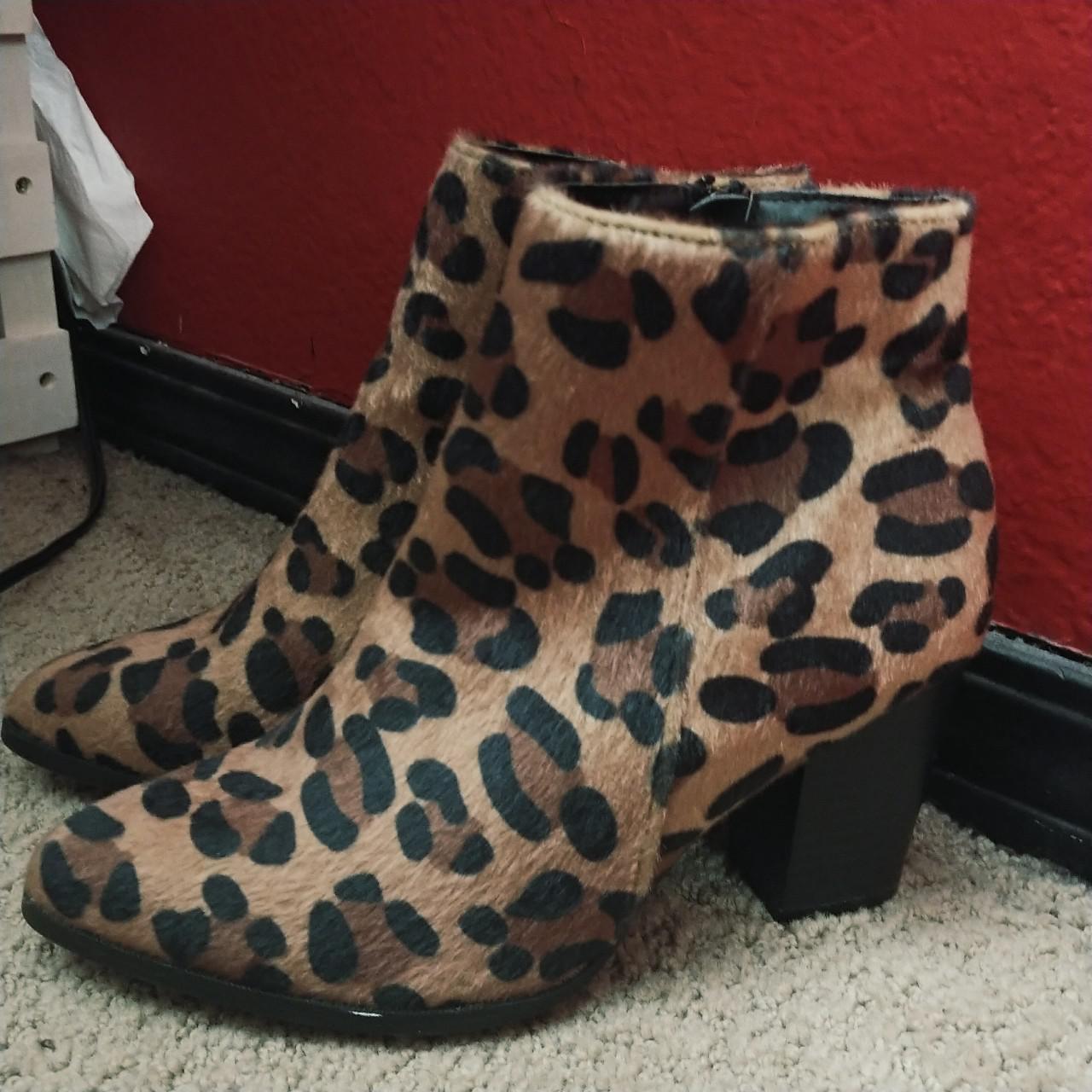 Punk 80s glam metal trendy cheetah leopard print... - Depop