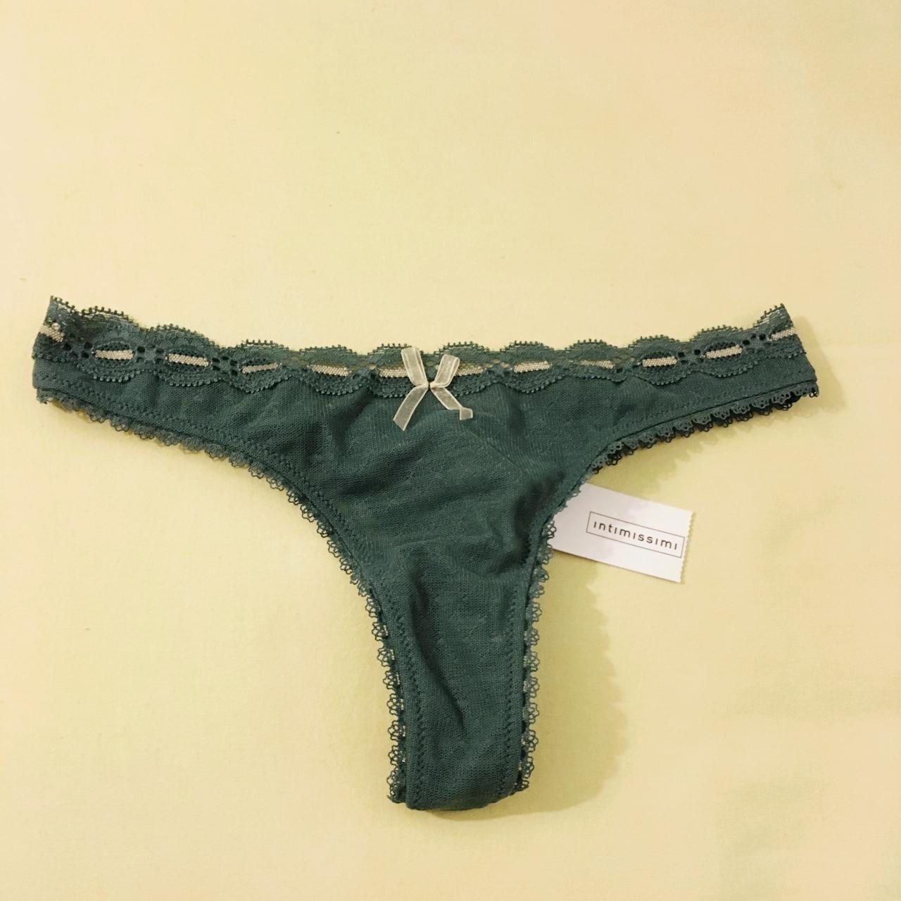 perizoma Intimissimi in tulle verde bosco nuovo con. Depop