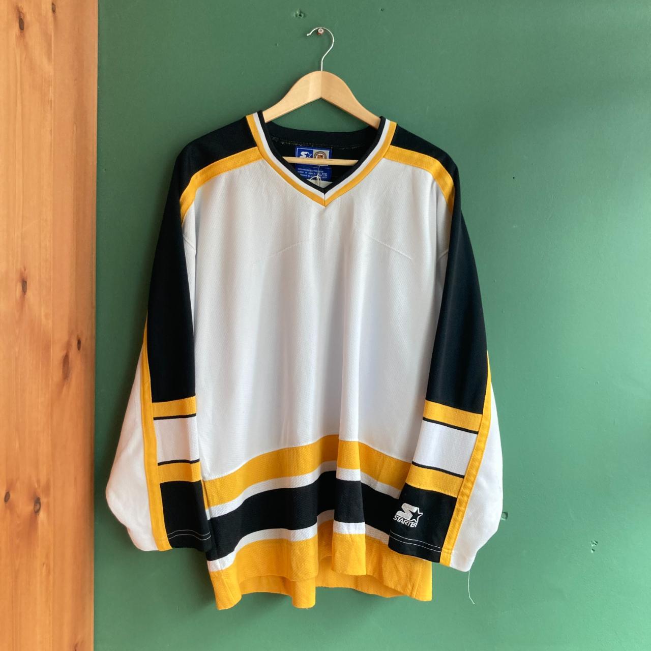 plain starter ice hockey nhl Jersey // white, yellow... - Depop