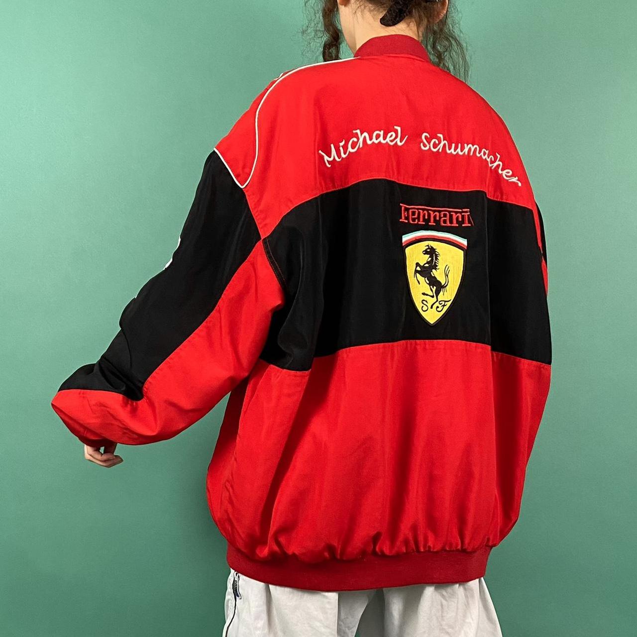 Vintage rare 1996 Schumacher red Ferrari embroidered... - Depop