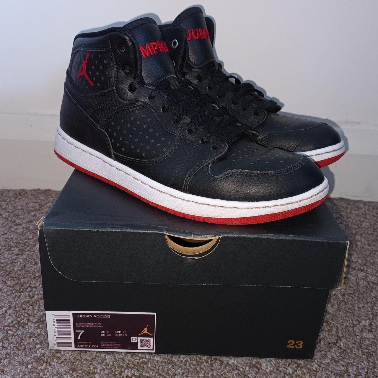 Authentic Jordan Access Black Red Only worn a few Depop